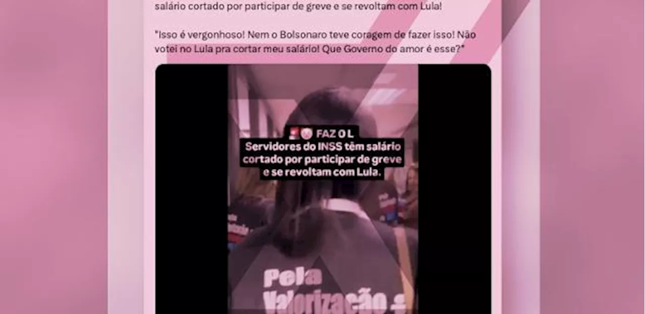 Post omite corte de salário de servidores do INSS no governo Bolsonaro