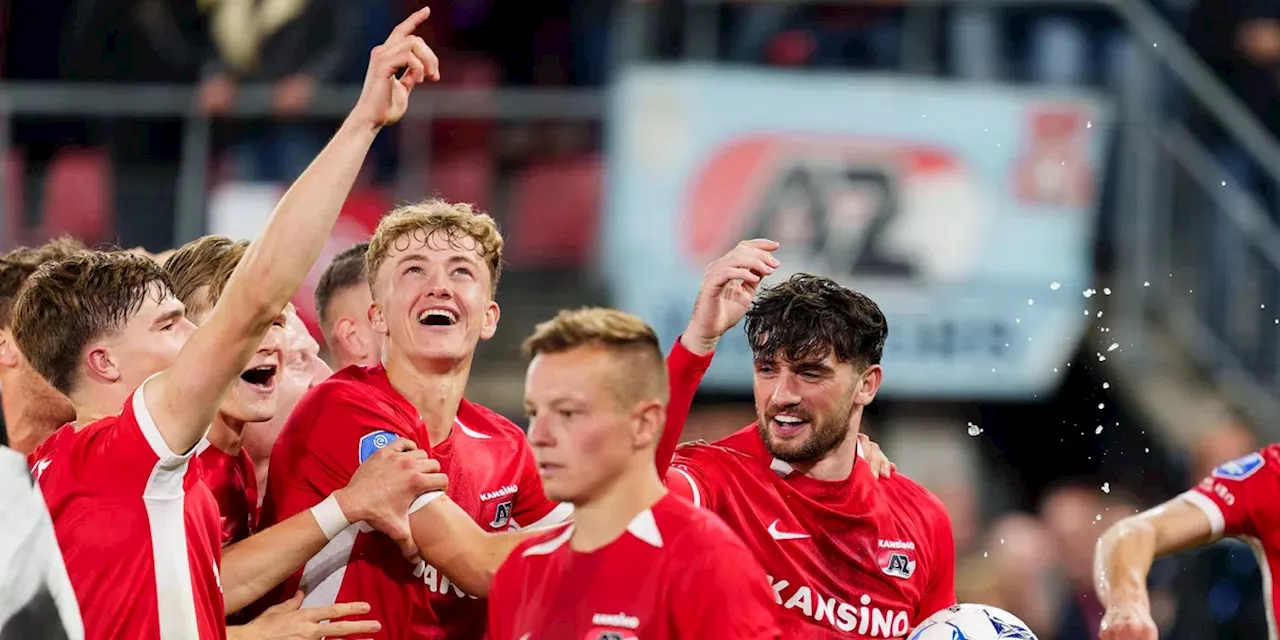 AZ wint overtuigend van Heerenveen, Troy Parrott scoort vier keer