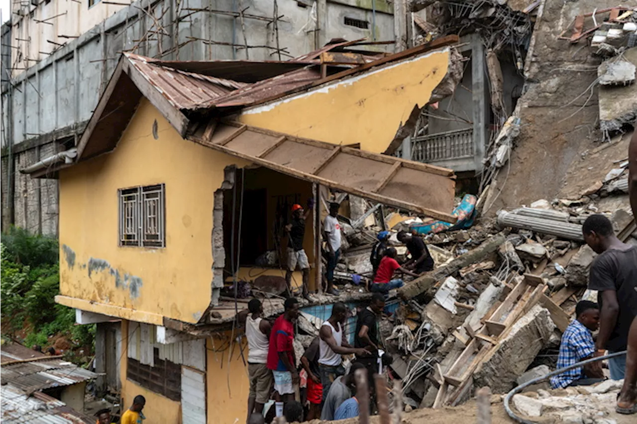 Crollo di un edificio a Freetown, Sierra Leone