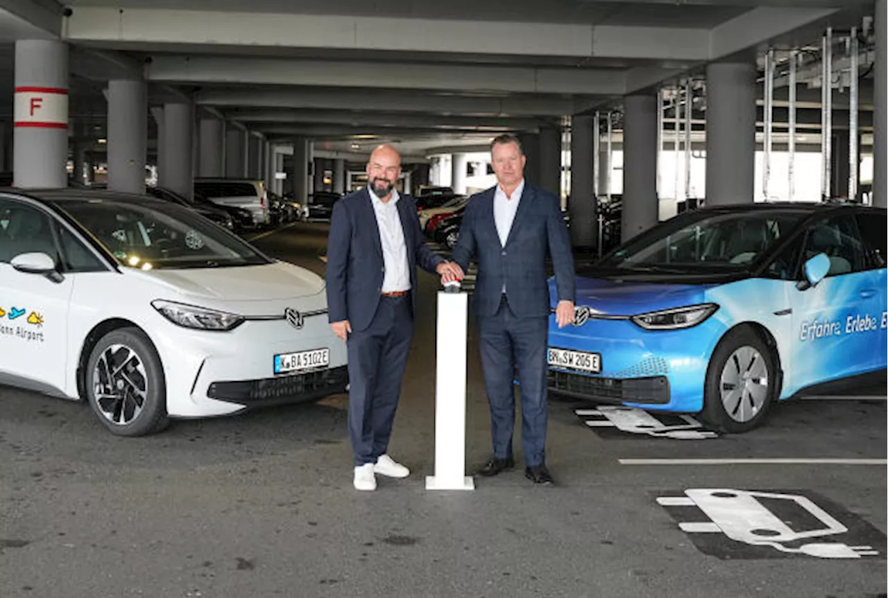 Flughafen Köln/Bonn bietet neue Ladepunkte für E-Autos in Parkhaus P1