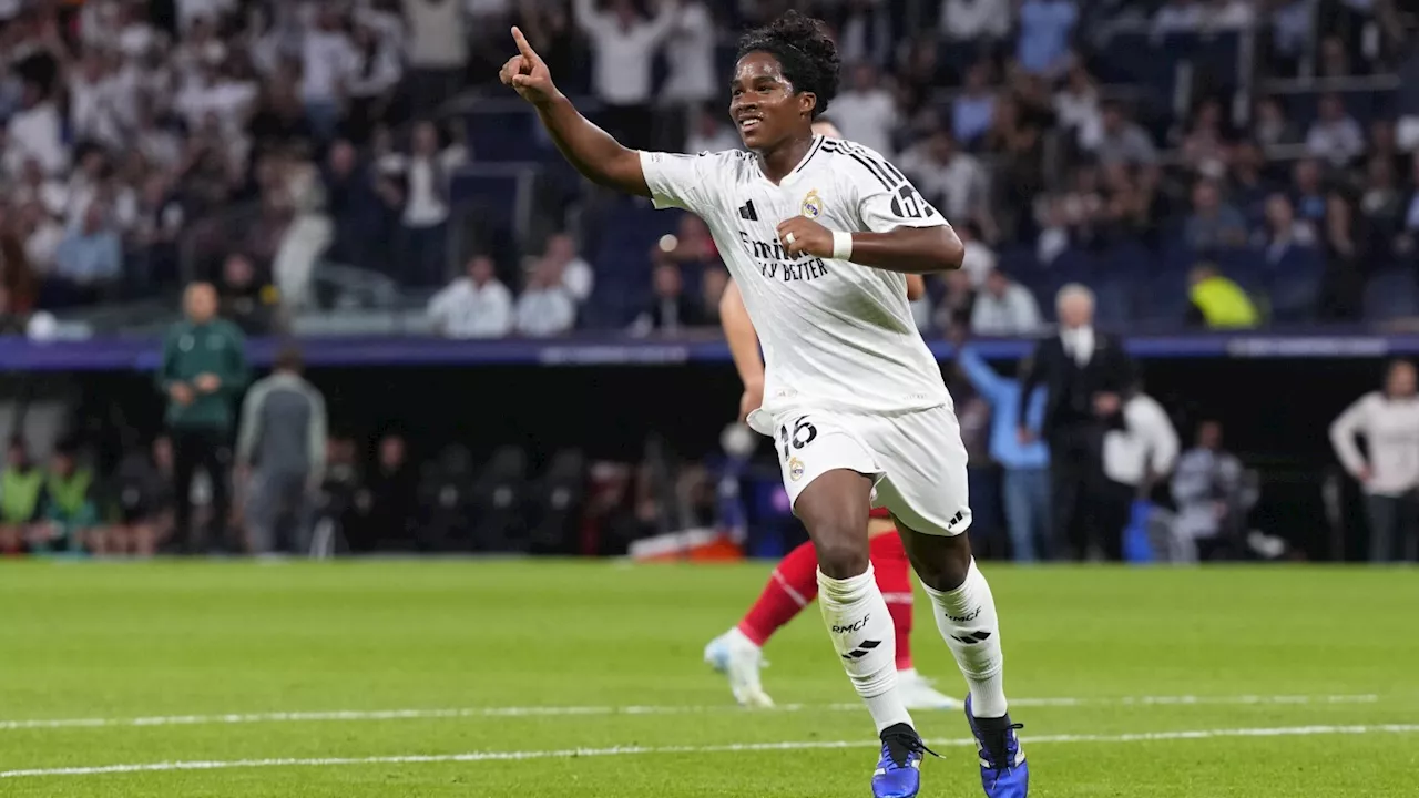 Brazil teenager Endrick becomes Real Madrid's youngest Champions League scorer