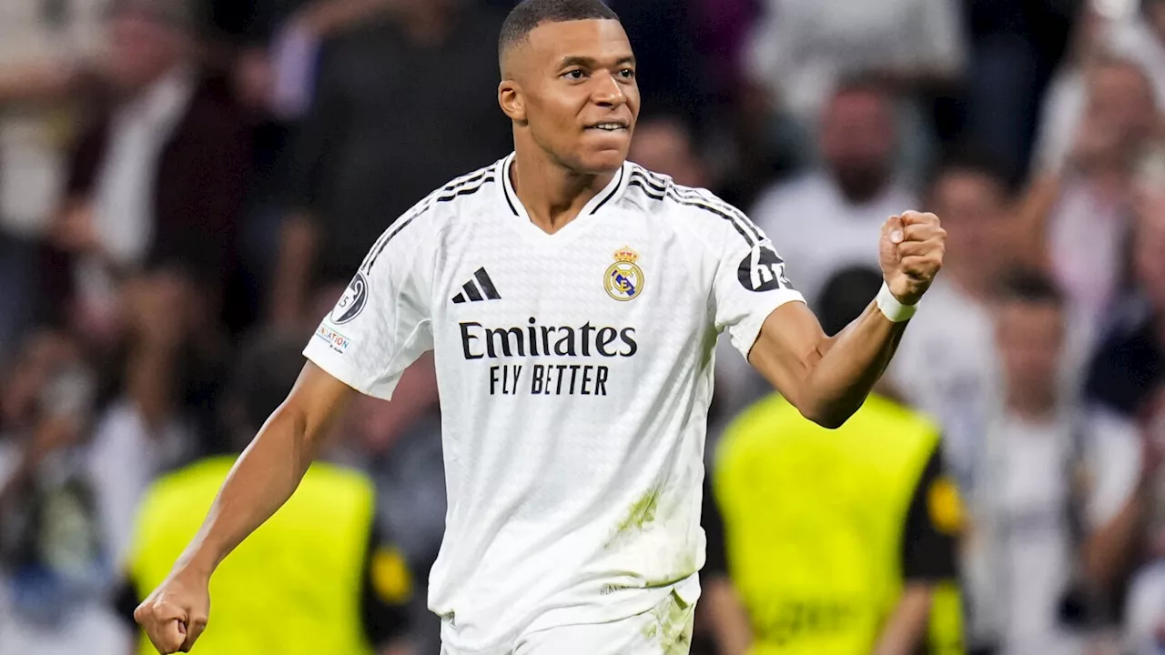 Mbappé scores his first Champions League goal with Real Madrid