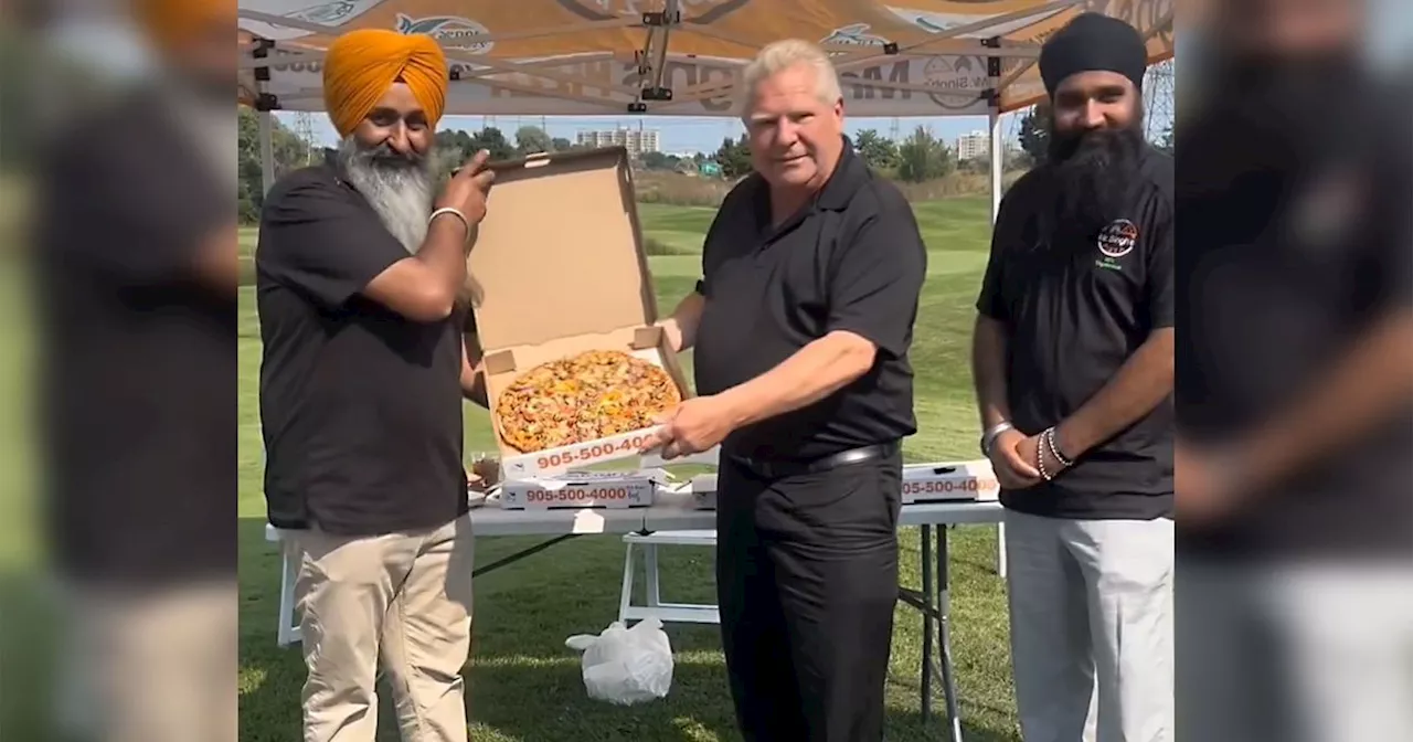 Doug Ford raves about 'Canada's best pizza' then gets mad at his videographer