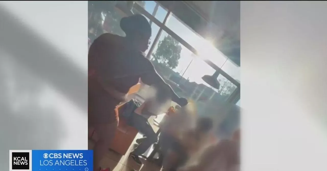 Wild video shows woman pepper-spraying group of teens at Taco Bell in Carson