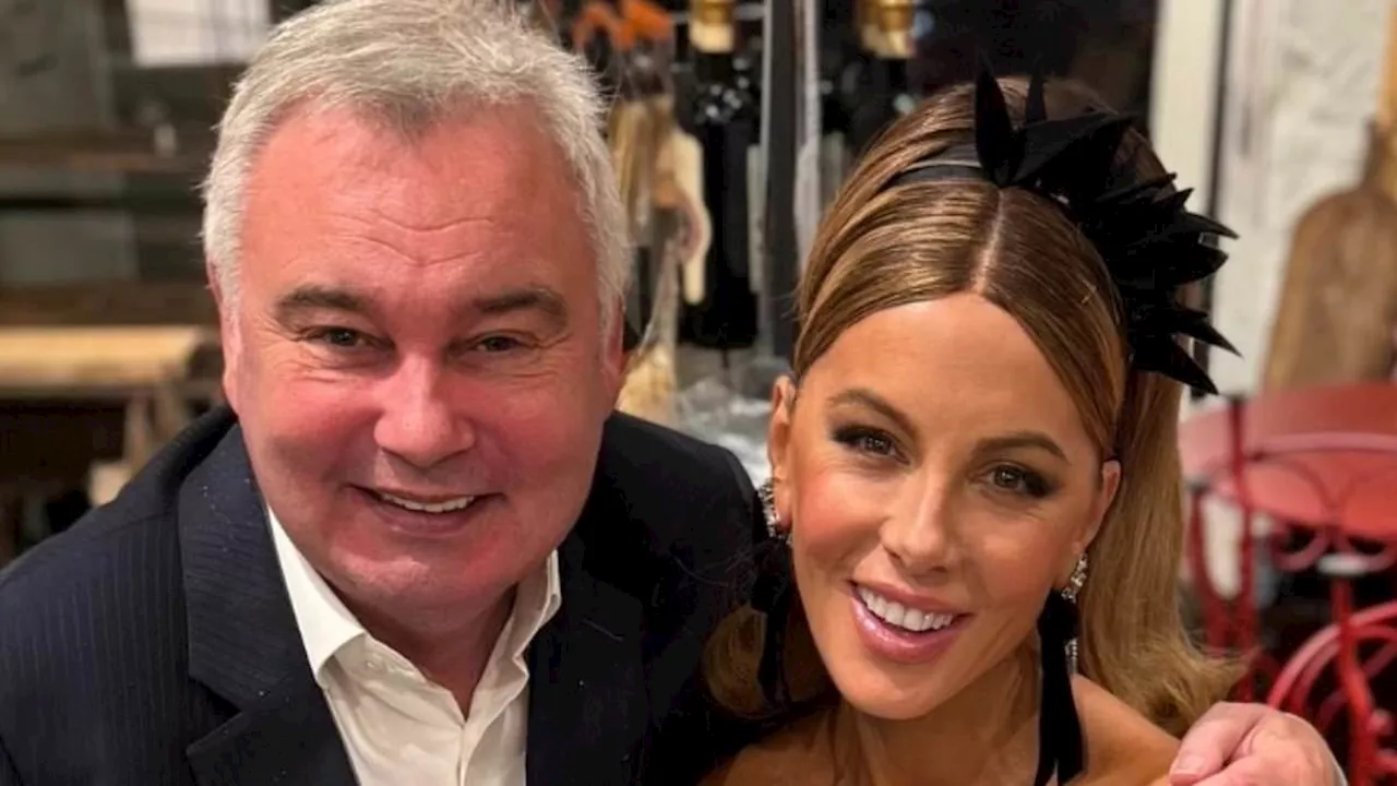 Kate Beckinsale finally meets her idol Eamonn Holmes following years of being 'social media friends'...