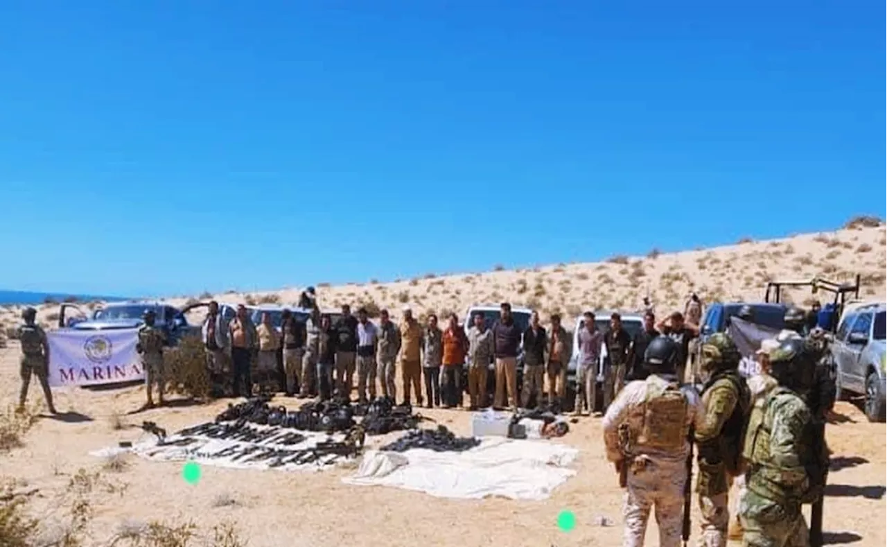 Forzas federales detienen a 20 hombres armados tras enfrentamientos en el Golfo de Santa Clara, Sonora