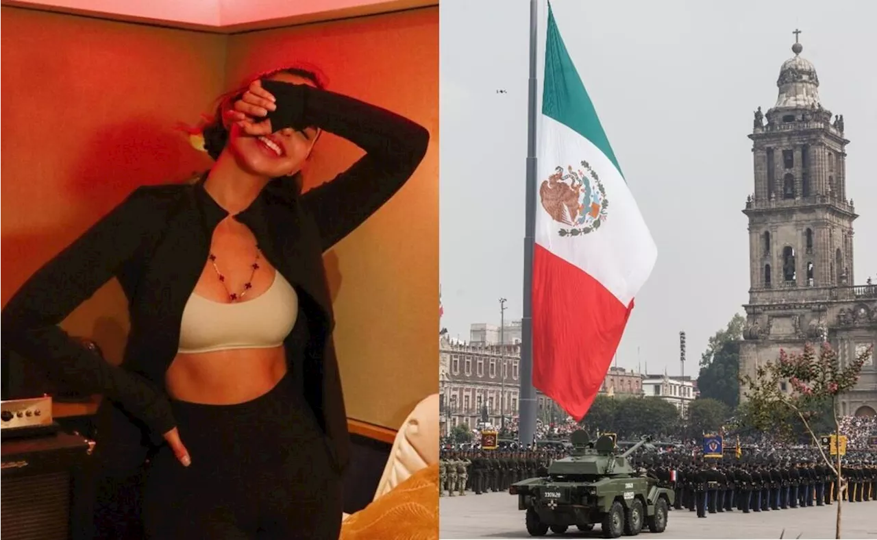 Ángela Aguilar recibe críticas por su comportamiento durante el desfile militar en CDMX