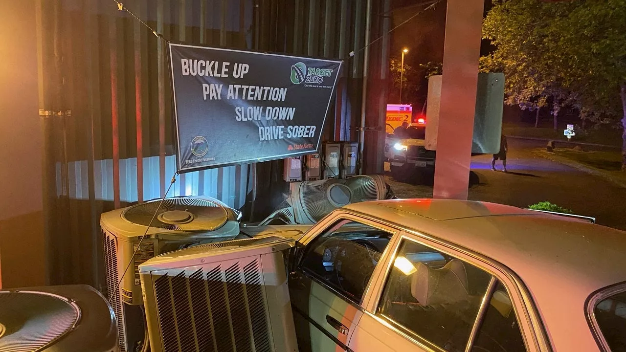 Suspected DUI driver crashes into WA State Patrol's 'Drive Sober' sign