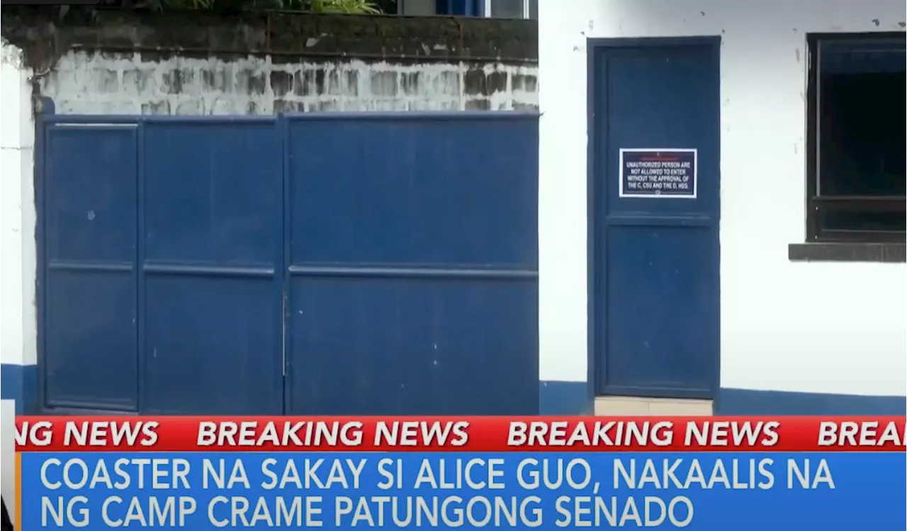 Alice Guo leaves Camp Crame for Senate hearing