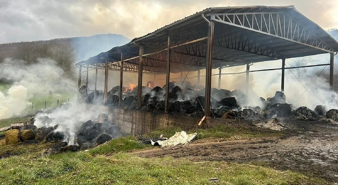 Rotoballe di fieno e rimessa incendiate: c'è un indagato. Ha agito per ripicca contro il titolare