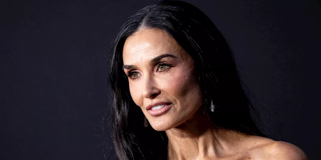 Demi Moore Looked Like a Literal Stained Glass Window in a Plunging Red Dress