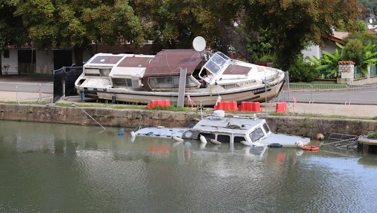 'Qu’est-ce qui s’est passé ?', 'Cela n’est pas beau à voir' : deux péniches ont coulé dans le port du canal de