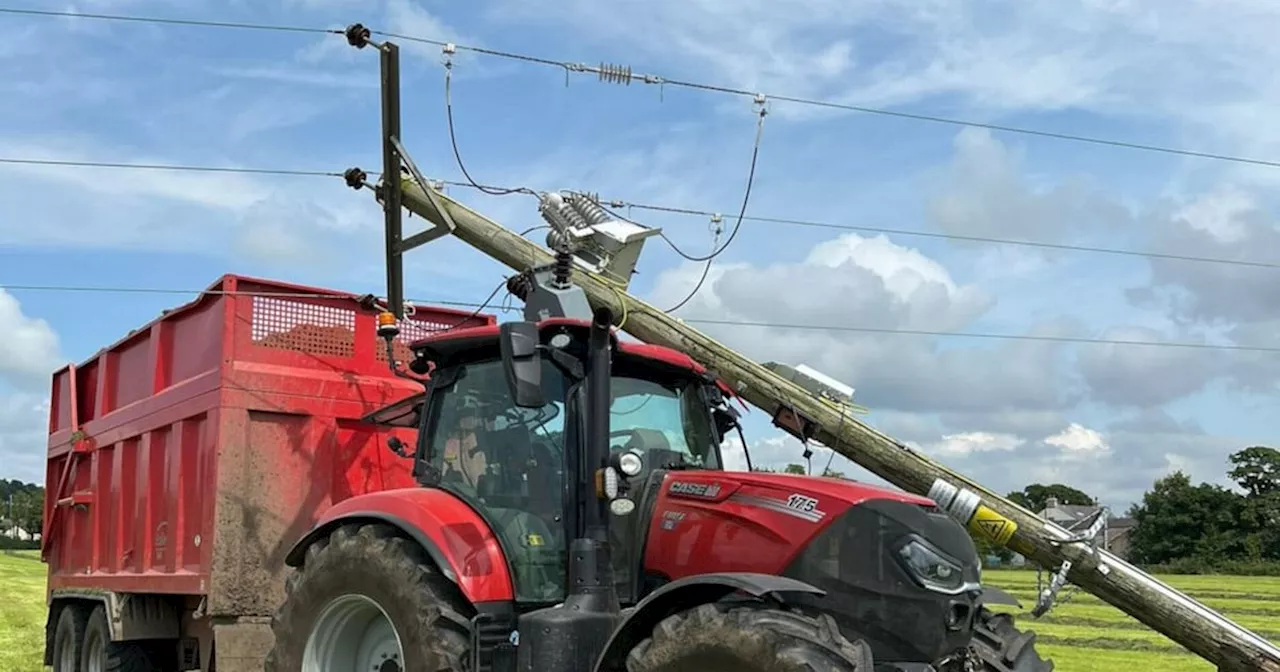 Farmer escapes death after crashing into 33,000-volt electricity pole