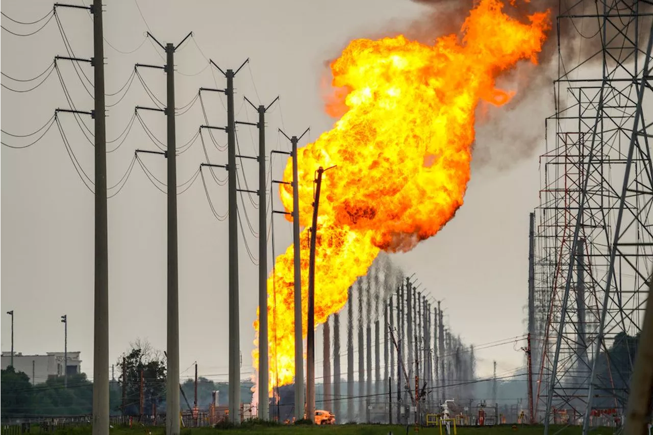 Massive pipeline fire burning near Houston began after a vehicle struck a valve, officials say