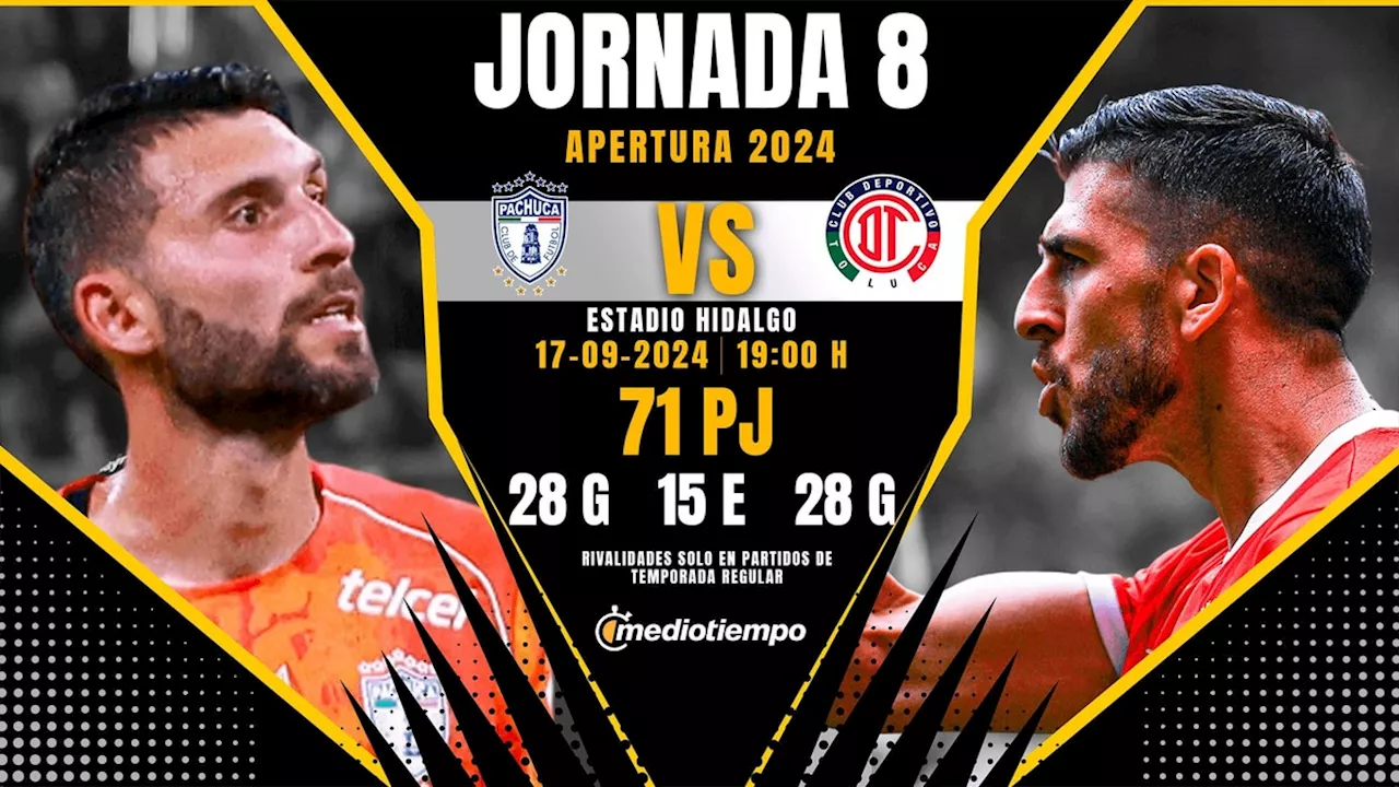 Pachuca vs. Toluca EN VIVO: ¿A qué HORA y dónde VER el juego de Apertura 2024?