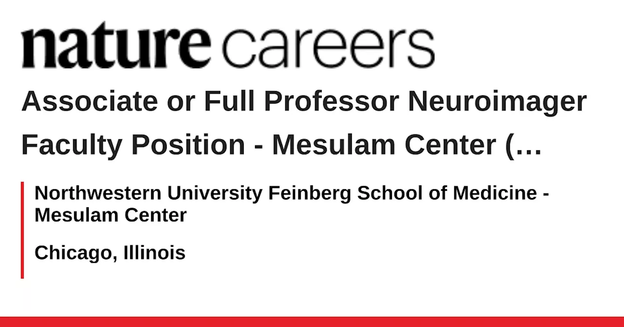 Assistant Professor Position in Neuroimaging at Northwestern University