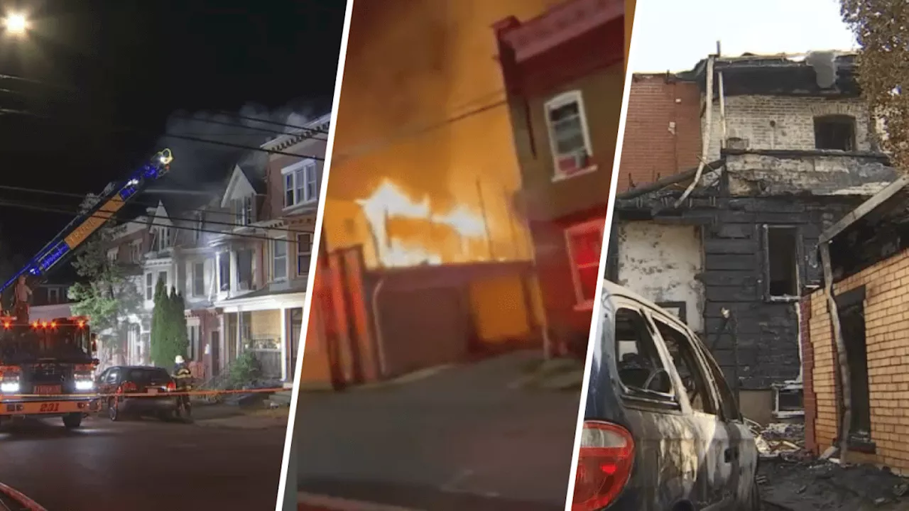 Over 3 dozen people displaced after fire damaged 8 homes in Allentown