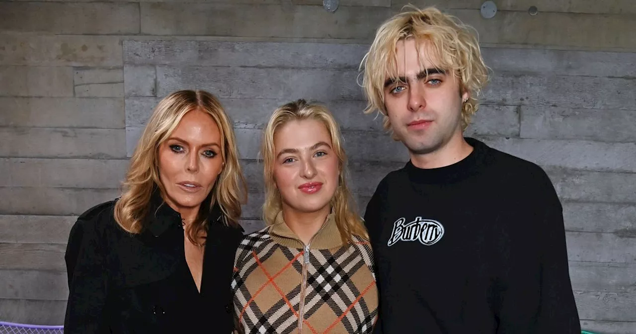 Patsy Kensit's all smiles with son Lennon and Noel Gallagher's daughter Anais