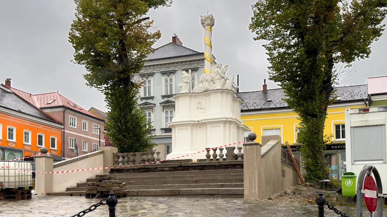 Dreifaltigkeitssäule in Waidhofen: Wiederaufbau ist angelaufen