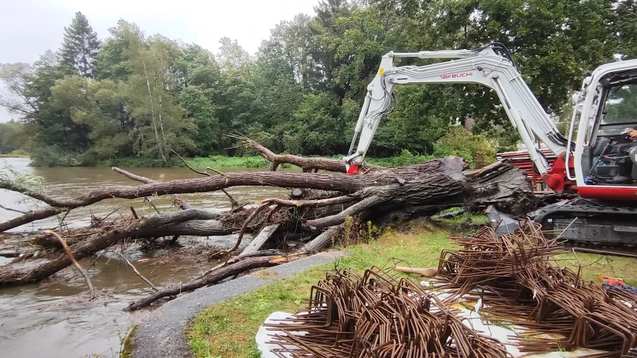 Wasser wurde nochmal mehr, aber Aufräumarbeiten werden vorbereitet