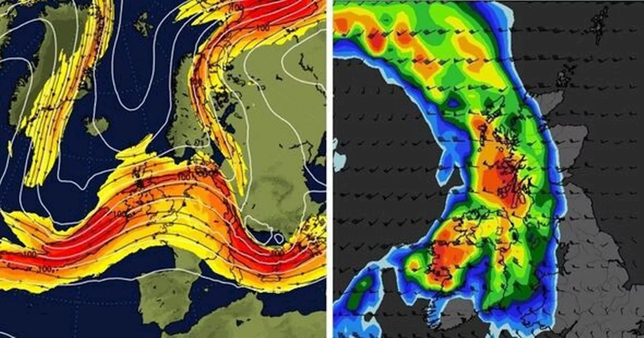 Storm warning issued over 'ferocious' Atlantic jet stream with '70km gales'