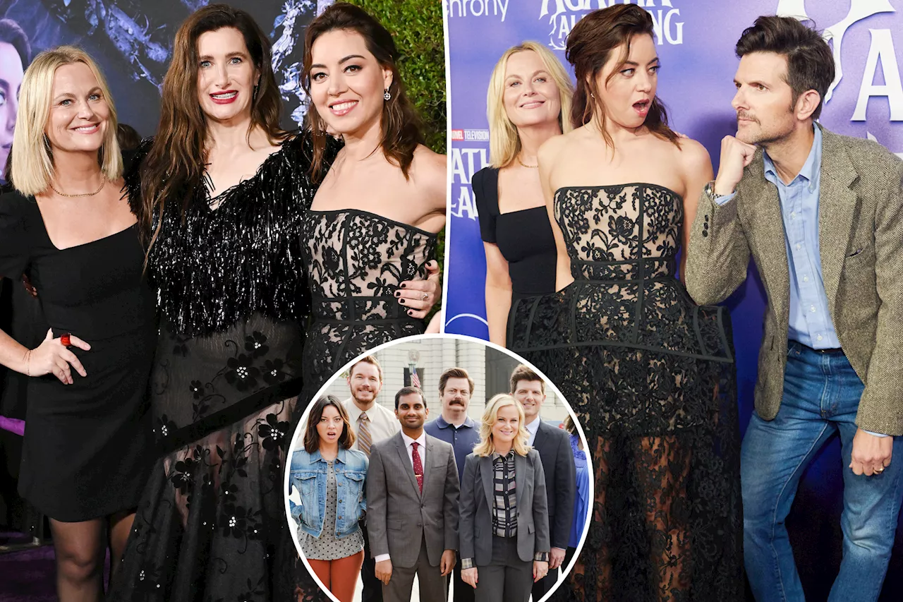 See the ‘Parks and Rec’ cast reunite at Aubrey Plaza and Kathryn Hahn’s ‘Agatha All Along’ premiere