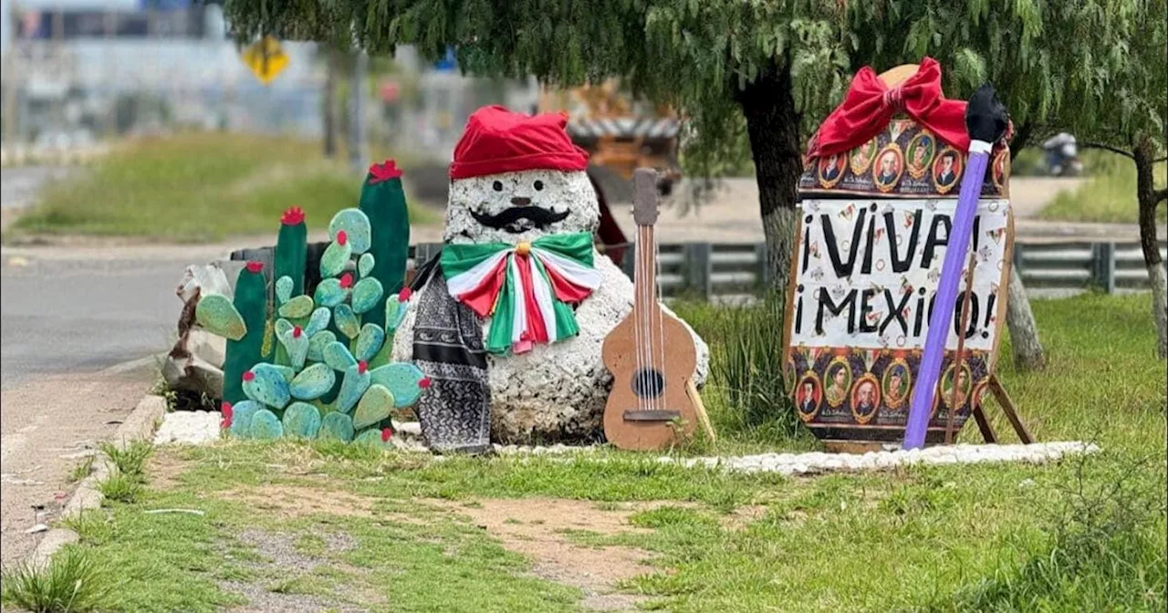 Víctor, mono de nieve de Silao se viste para celebrar “el grito” en México