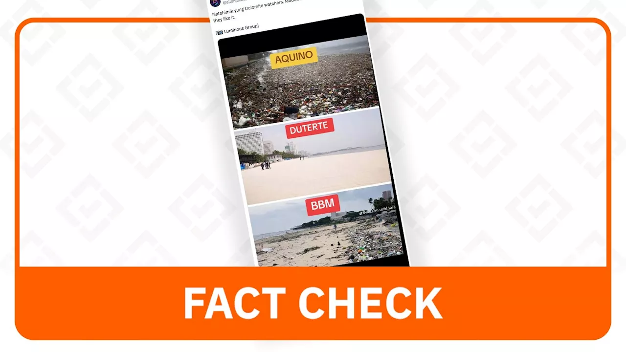 FACT CHECK: Photos of clean, dirty Manila Bay taken during Duterte’s term