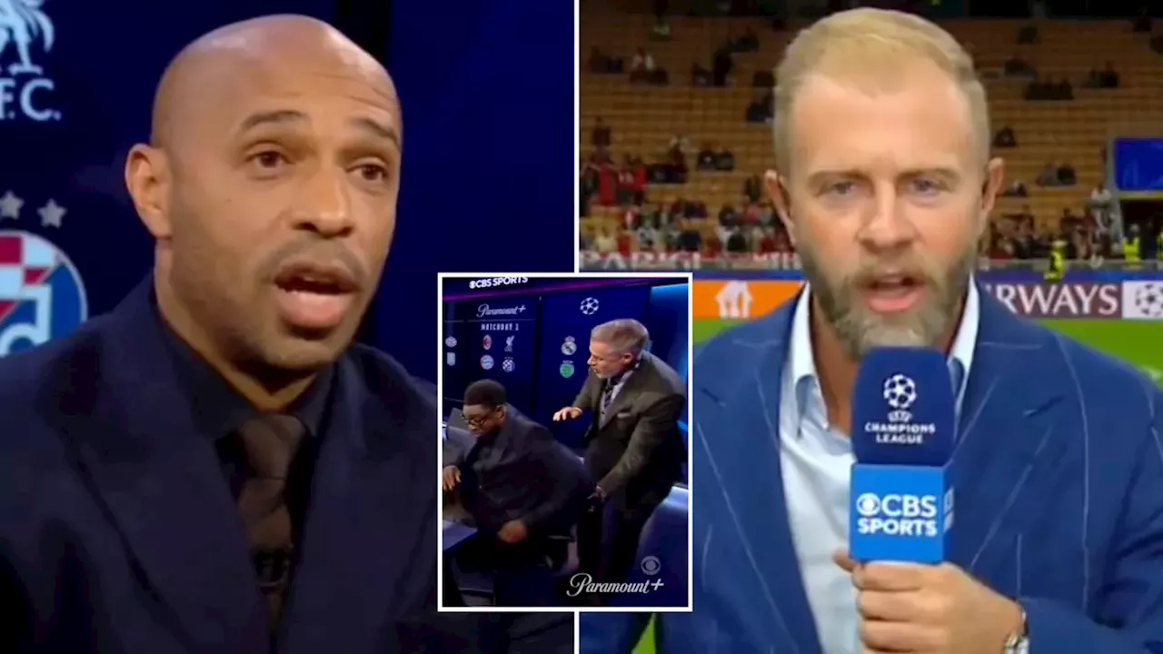 Arsenal legend Thierry Henry ruthlessly trolled by CBS Sports colleague and begs 'don't go there'