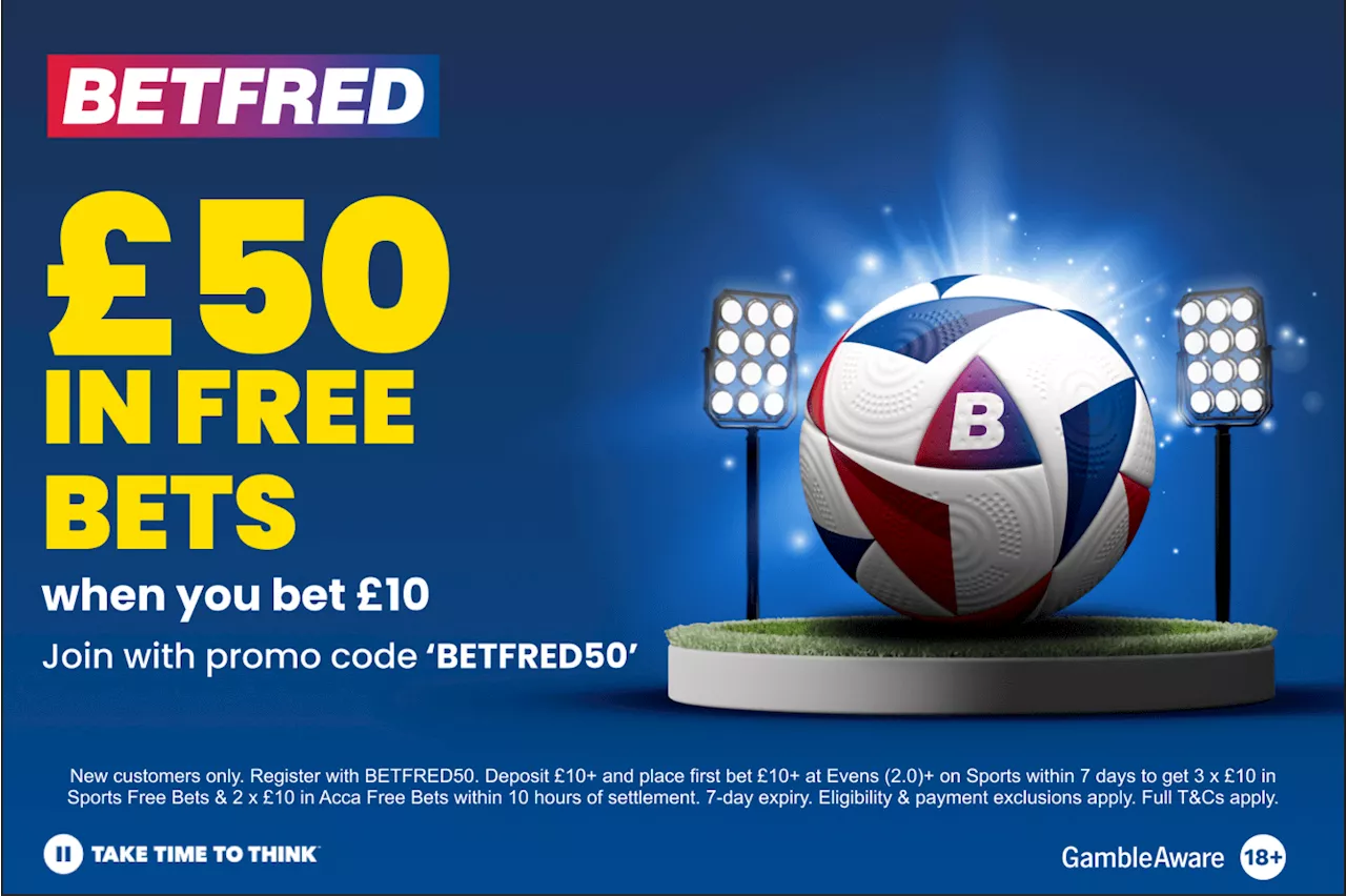 Bet £10 on Champions League football and get £50 in free bets with Betfred...