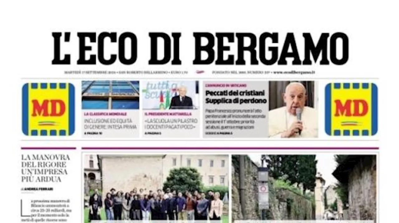 L'Eco di Bergamo intitola: 'Retegui-Vlahovic, l'Atalanta coccola i suoi bomber'