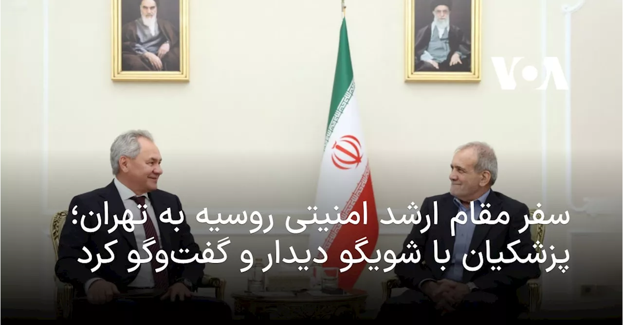 سفر مقام ارشد امنیتی روسیه به تهران؛ پزشکیان با شویگو دیدار و گفت‌و‌گو کرد