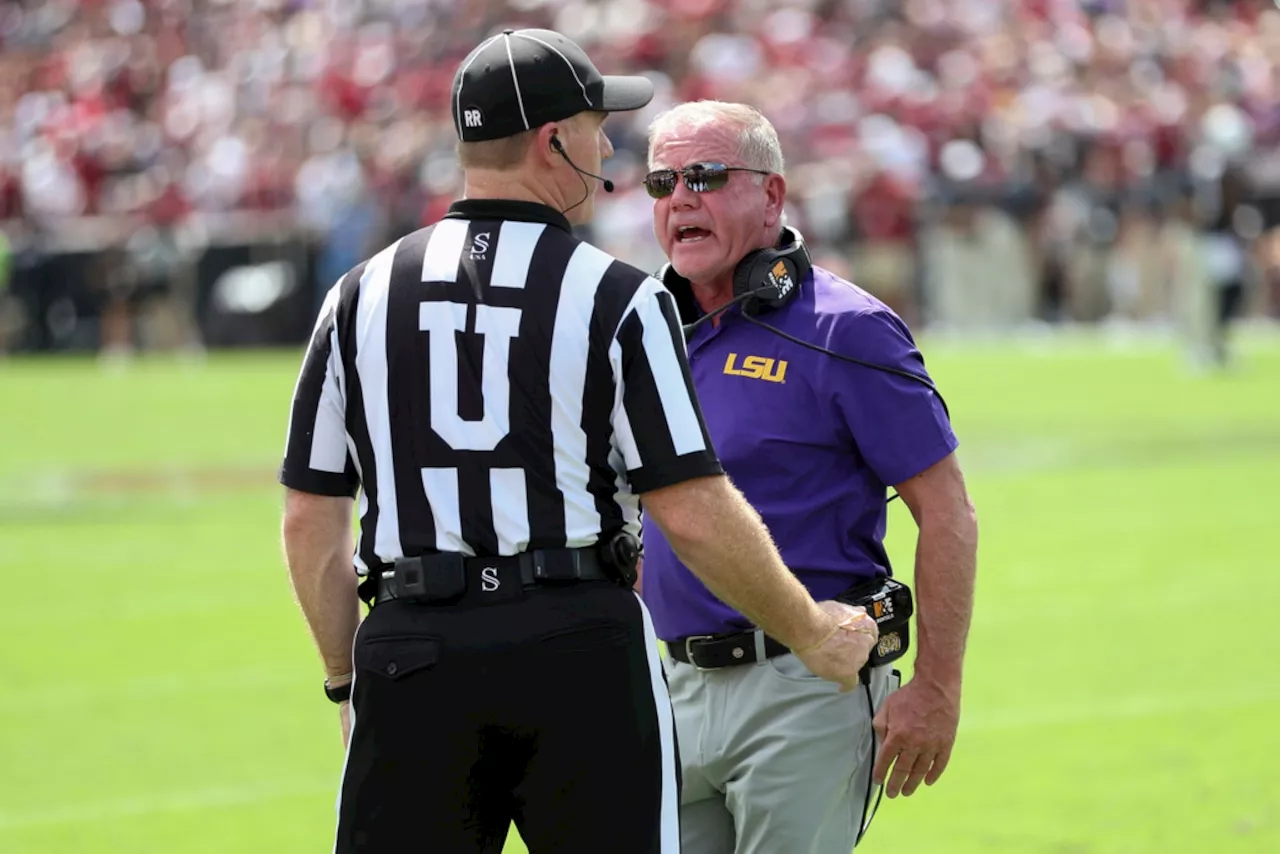 Brian Kelly defends LSU’s win over South Carolina, plays scoreboard game