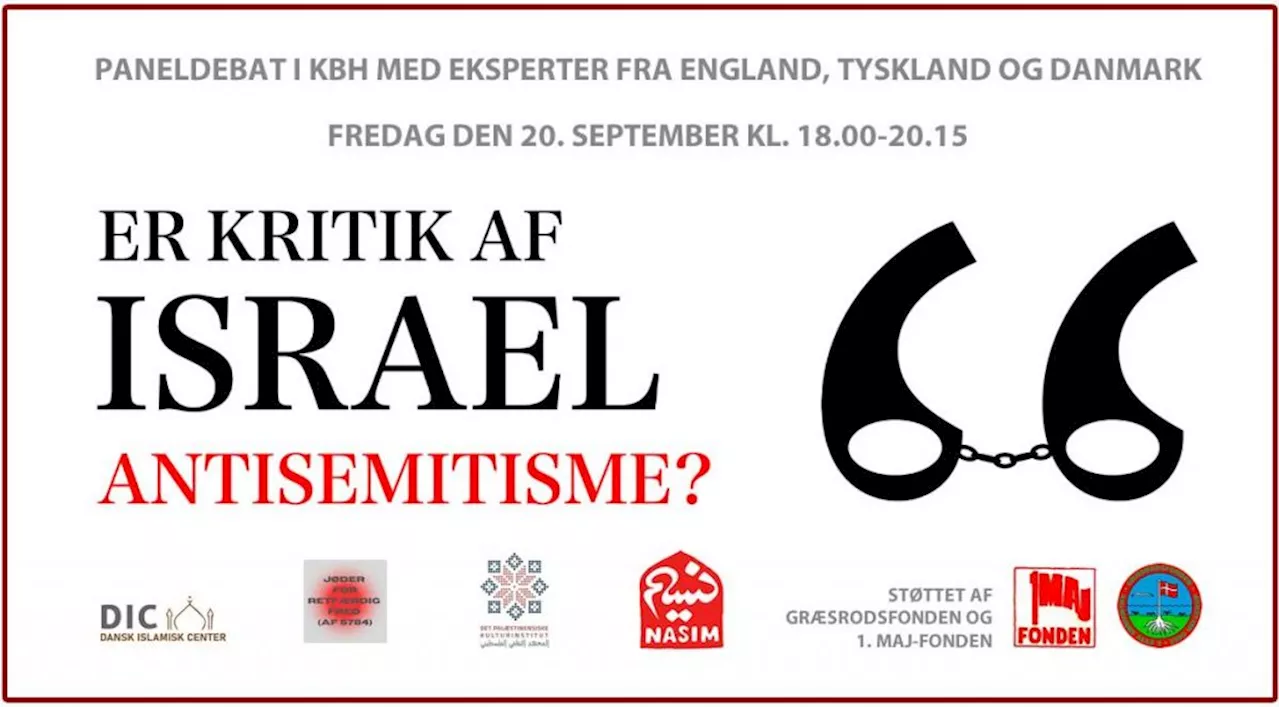 KØBENHAVN: Er kritik af Israel antisemitisme?