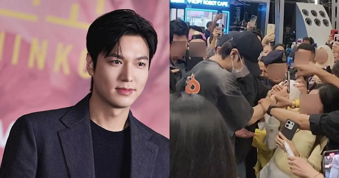 Lee Min-ho mobbed at Kuala Lumpur airport, fans refuse to let go of his arm