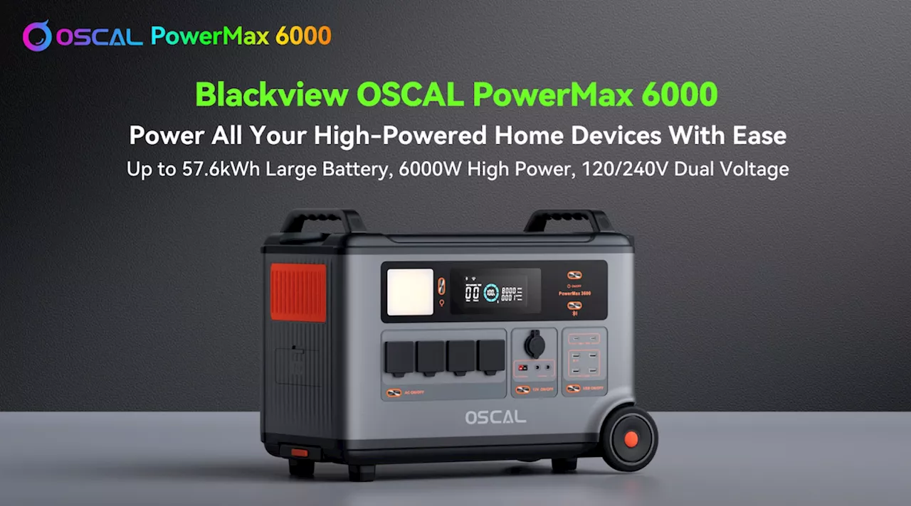 OSCAL’s 6000W Power Station PowerMax 6000 Launched for Home Power Systems