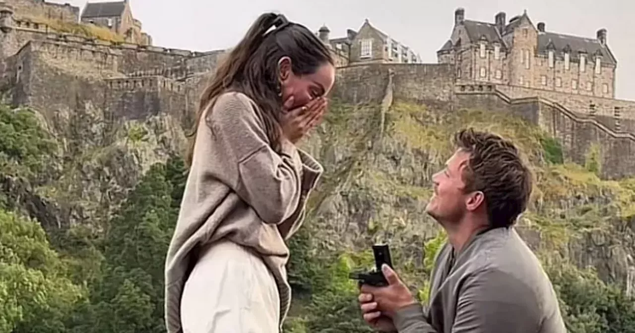 Edinburgh Castle proposal goes viral as groom-to-be pops question at landmark