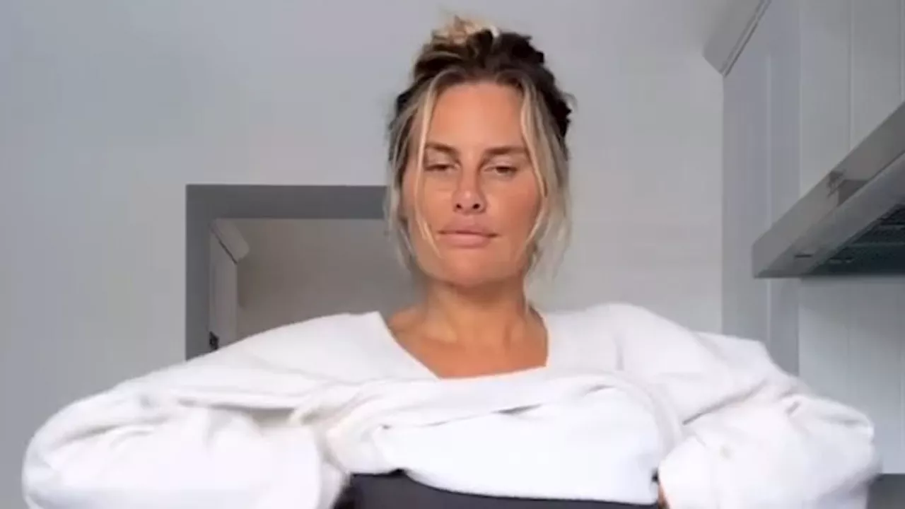 Danielle Armstrong proudly showcases her postpartum figure one year on