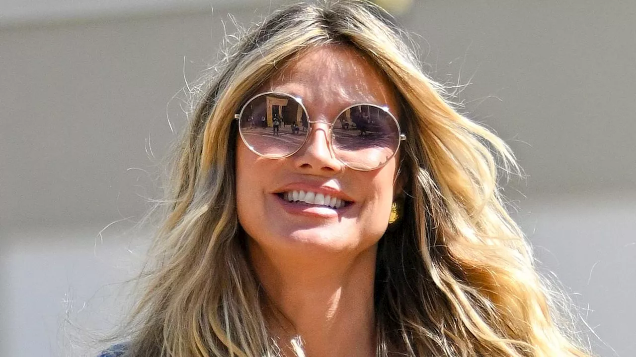 Heidi Klum wows in retro double denim look in LA