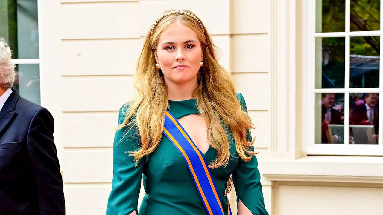 Princess Amalia of the Netherlands sports same caped gown as Sarah Ferguson at Dutch parliament...