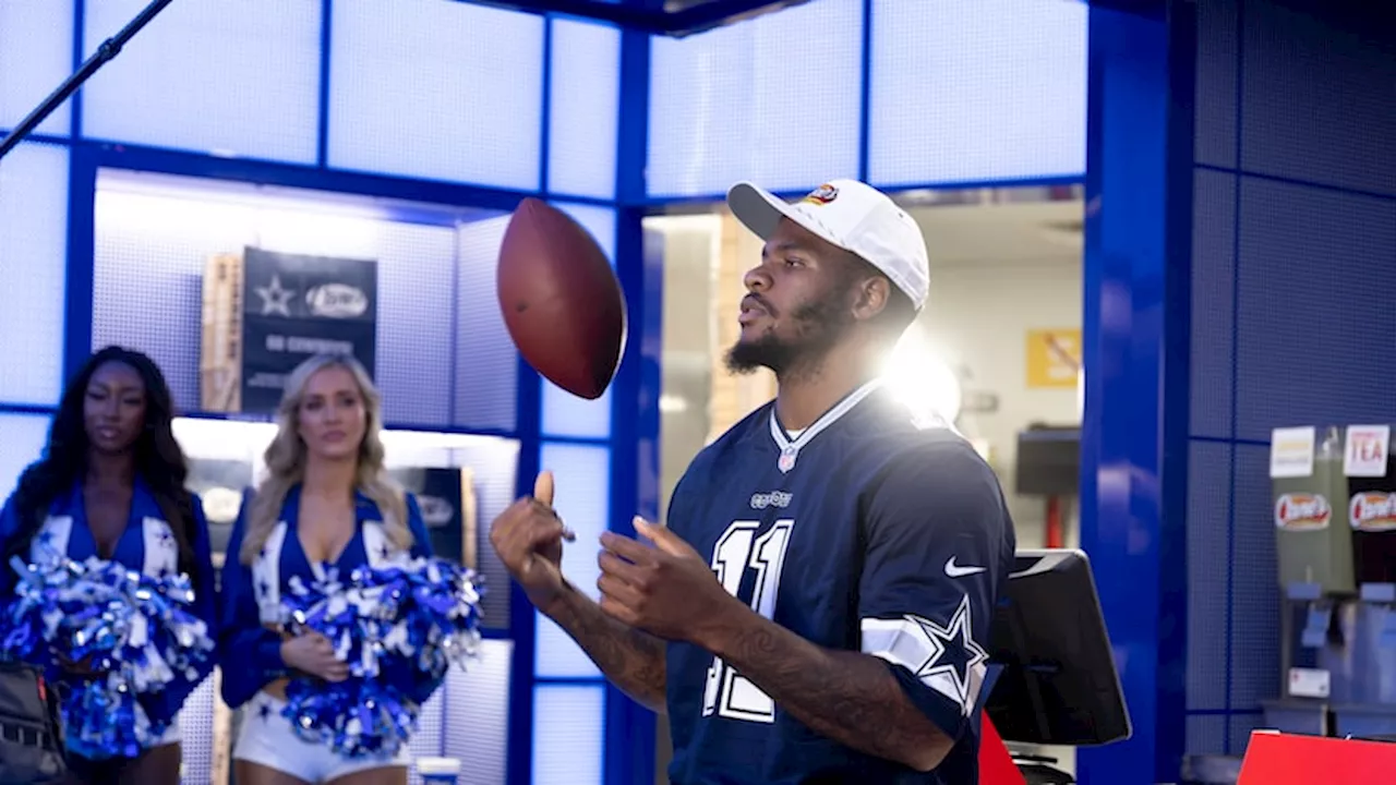 Micah Parsons works a shift at Dallas Cowboys-themed Raising Cane’s restaurant