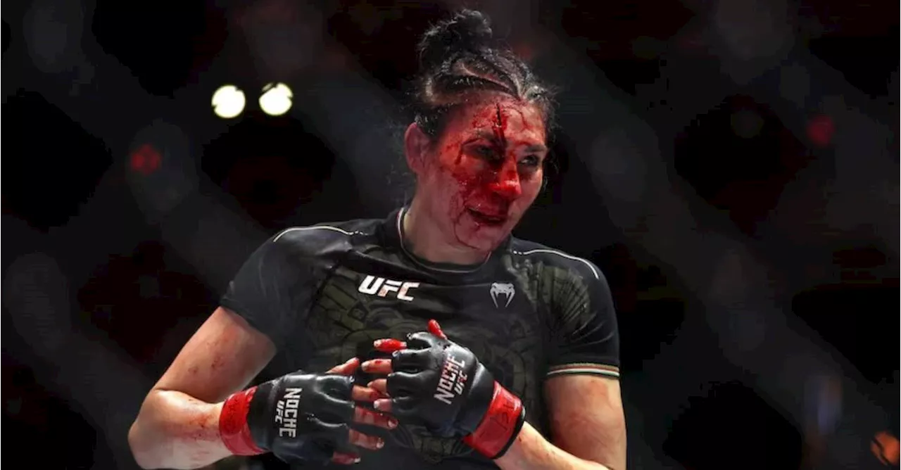  Con la frente reventada: así terminó Irene Aldana una ensangrentada pelea de UFC en Las Vegas