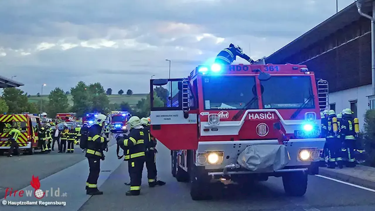 D: Großangelegte Feuerwehrübung mit durch „Drogen beeinträchtigte Personen“ am Zollamt in Furth im Wald