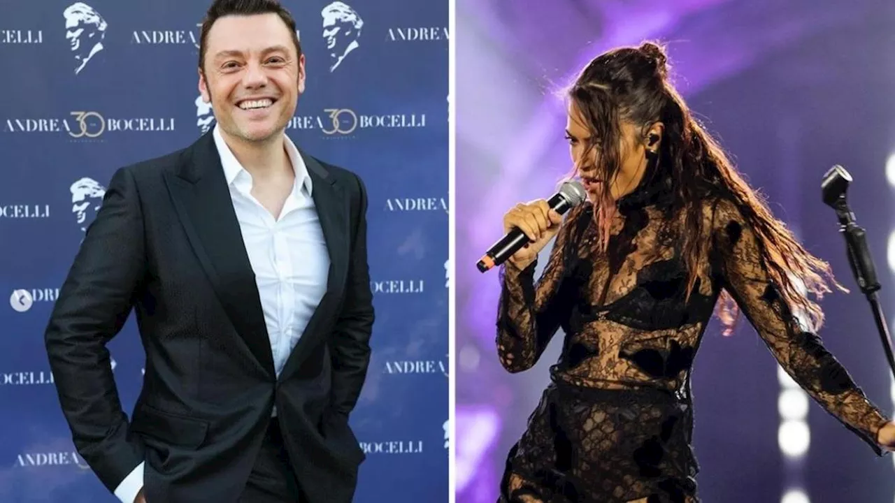 Il bacio di Tiziano Ferro a Elodie per celebrare il primo singolo insieme