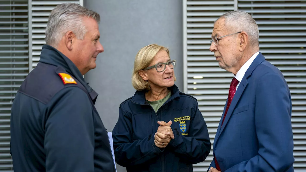 Sitzung zur Flutlage – auch Bundespräsident in Tulln