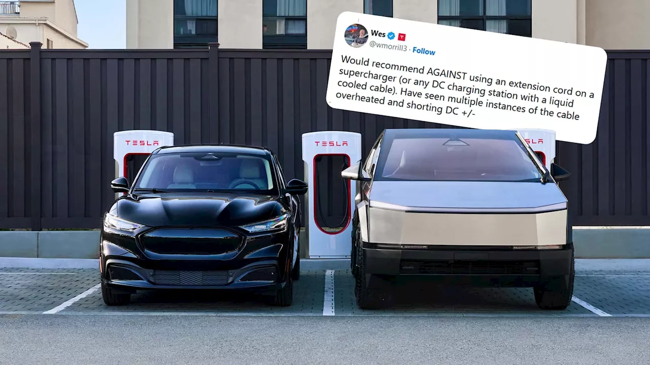 Tesla Engineer Warns Against Using NACS Extension Cords On Superchargers