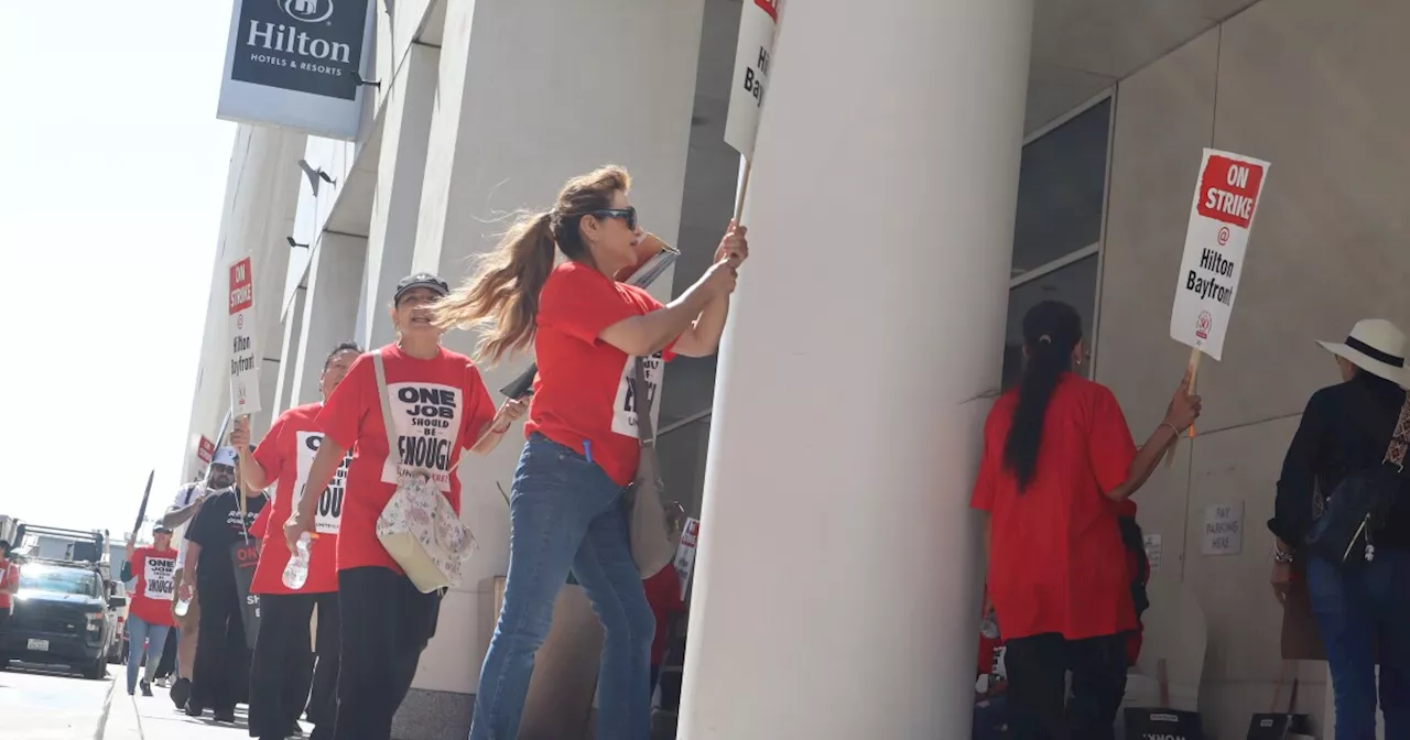 San Diego City Council throws support behind striking Hilton Bayfront hotel workers