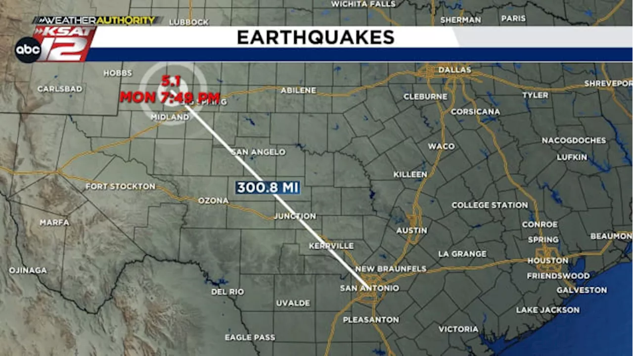 5.1-magnitude earthquake in West Texas felt in downtown San Antonio on Monday evening