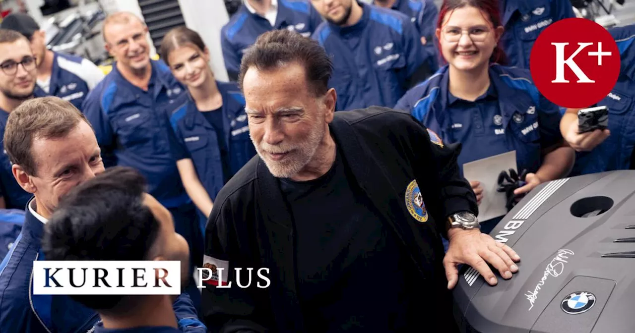 Arnie bei BMW in Steyr: Eine 'coole Socke' mit einem Herz für Klimaschutz