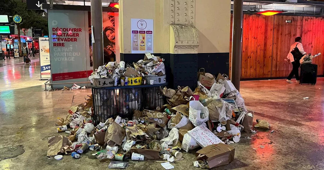 Marseille : une société privée réquisitionnée pour ramasser les poubelles à la gare Saint-Charles